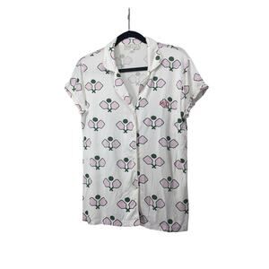 TOSS Designs Pajama Top Short Sleeve Small Pickleball MD